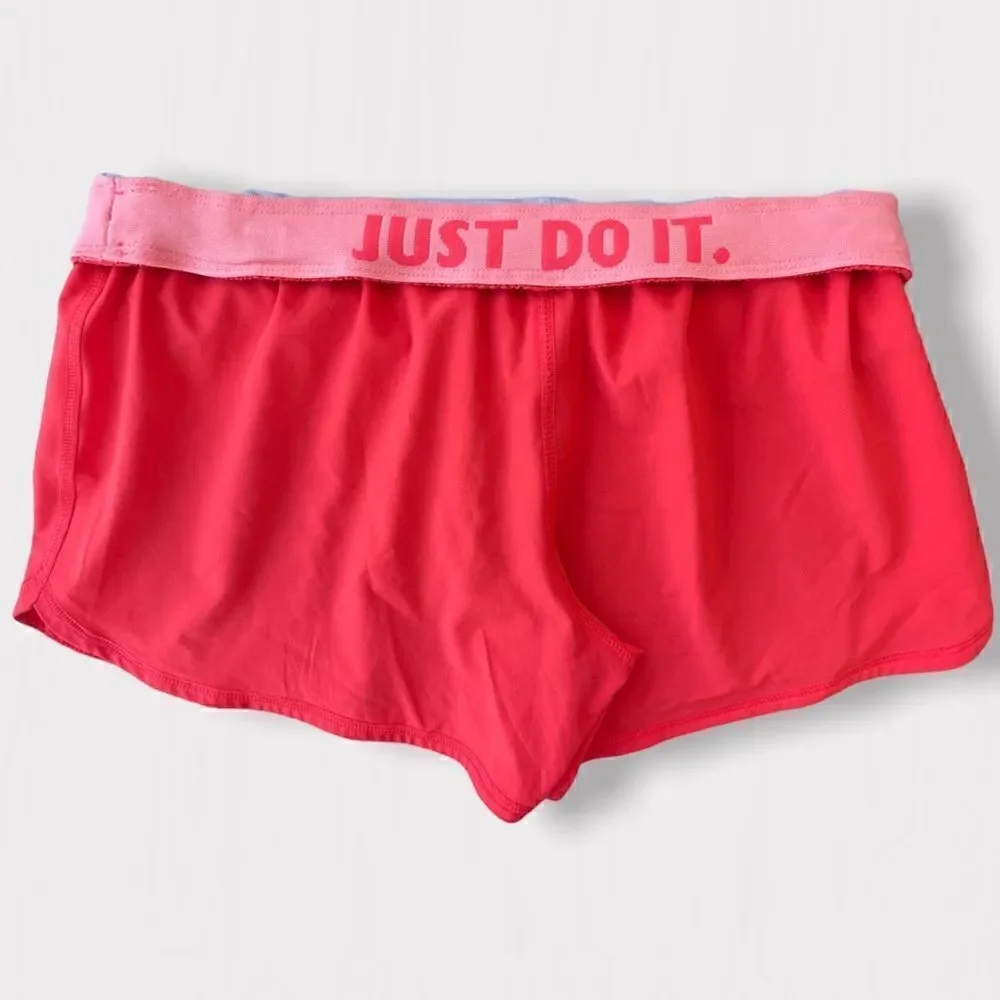 Nike Dri Fit Phantom Dual Running Shorts Fold Over Waist Orange Sz S